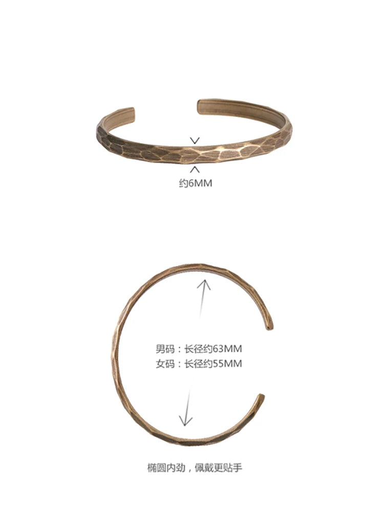 Brazalete Forjado Viking en Cobre Puro