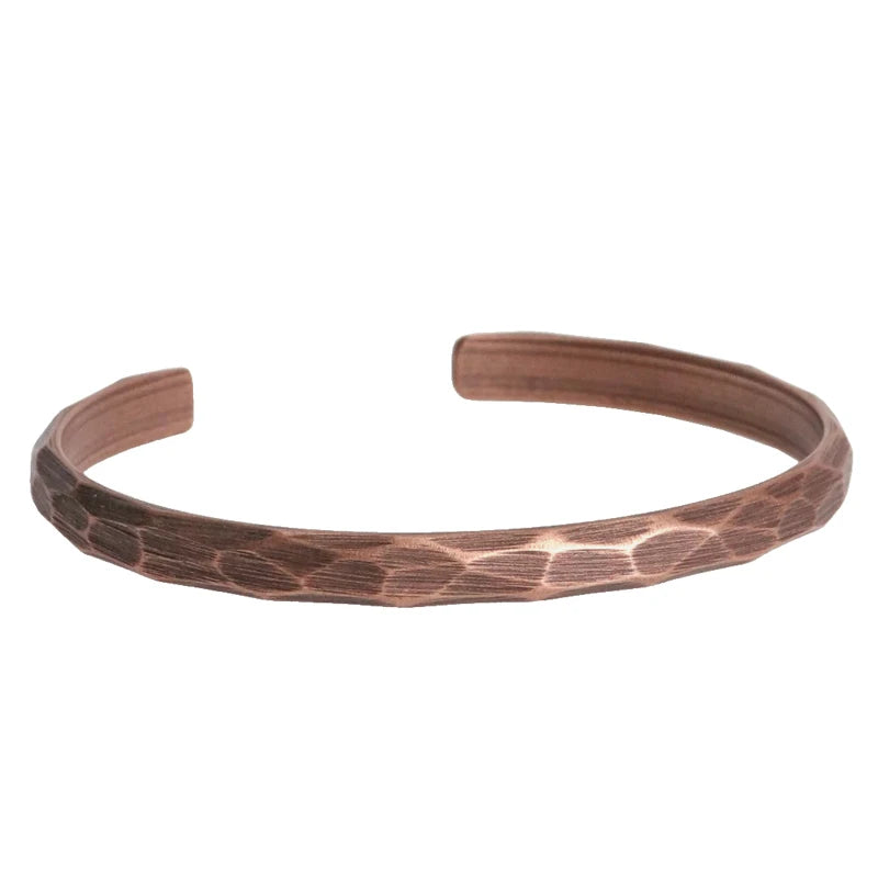 Brazalete Forjado Viking en Cobre Puro