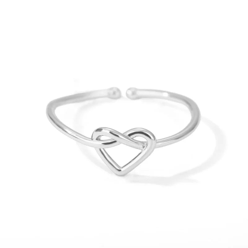 Anillo Bañado en Oro 18K "Heart Knot" Minimal