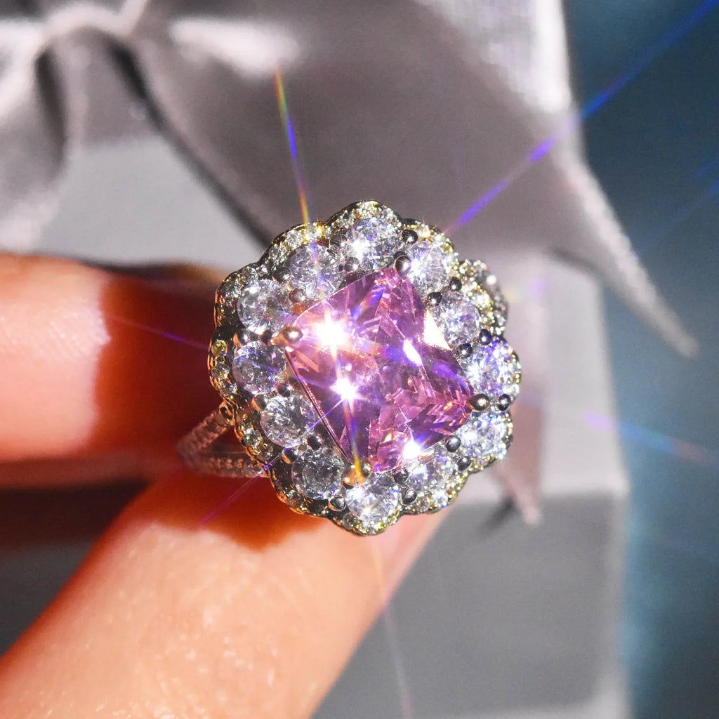 Anillo de Plata de Ley 925 "Royal Orchid" Premium