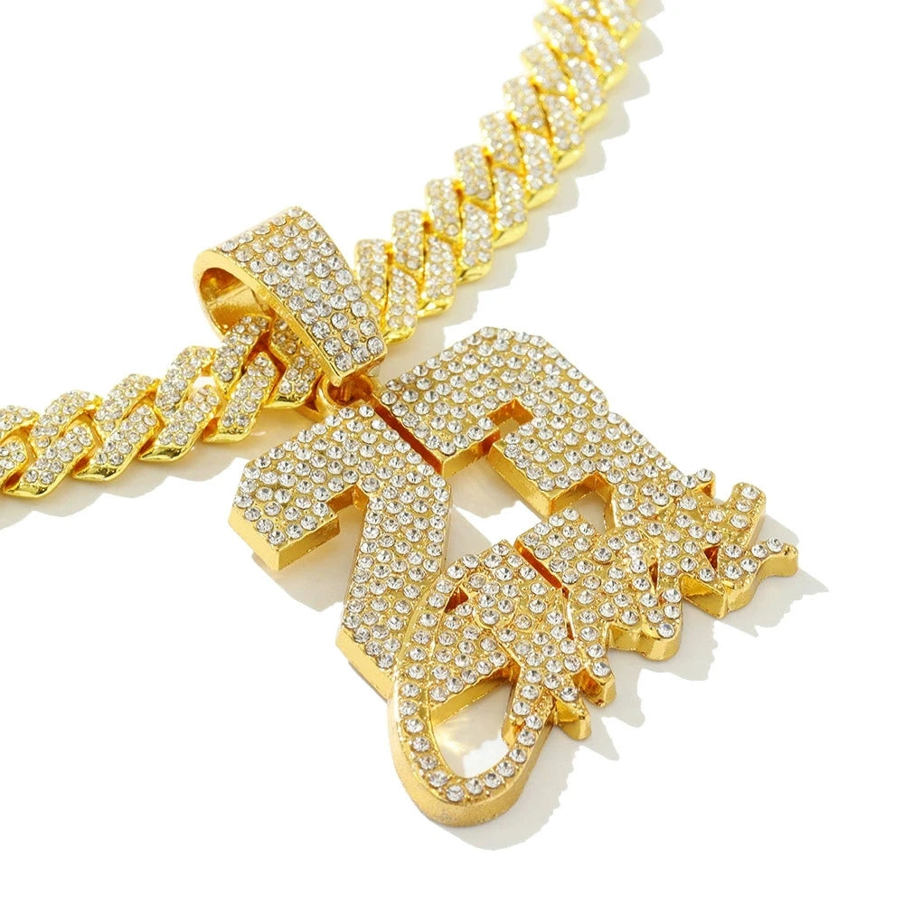 Collar Cadena Cubana "Numero 23" Iced Out
