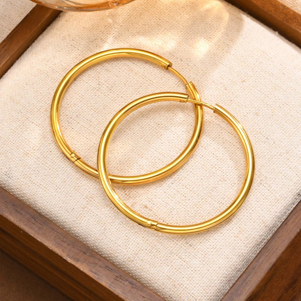 Aros Grandes chapados en Oro