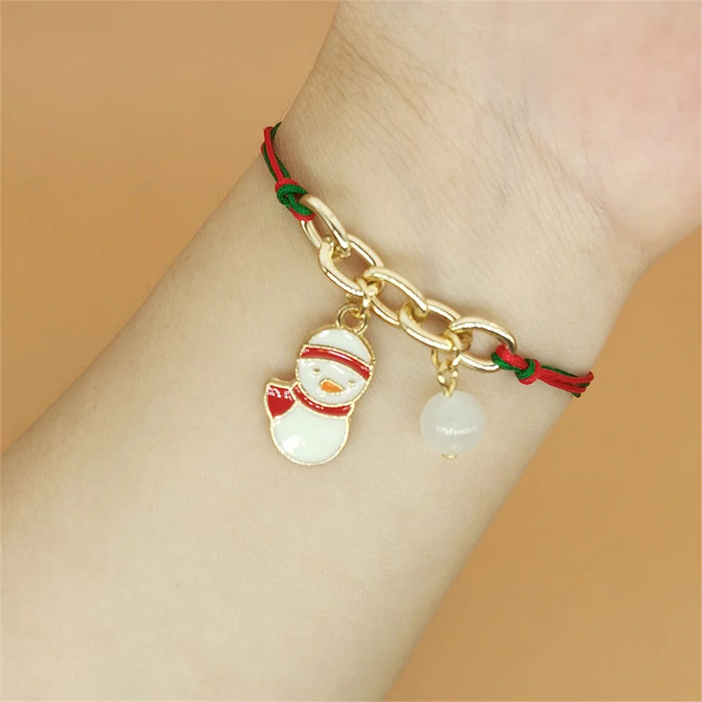 Pulseras De Cuerda Trenzada De Navidad