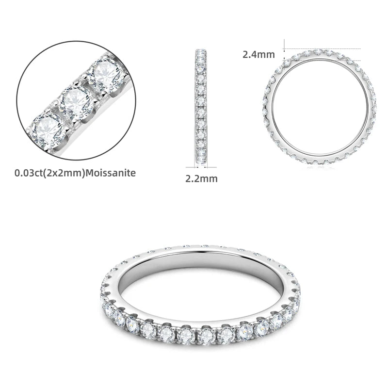 Anillo de Plata de Ley 925 "Eternity Crystal"