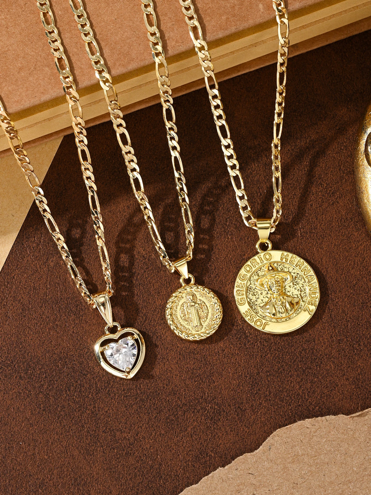 Set de Cadenas Layering Faith & Heart (3 Piezas)