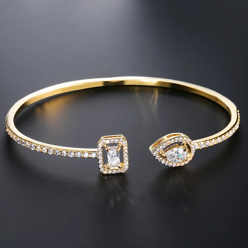 Brazalete Rígido Dual Shape (Bañado en Oro)
