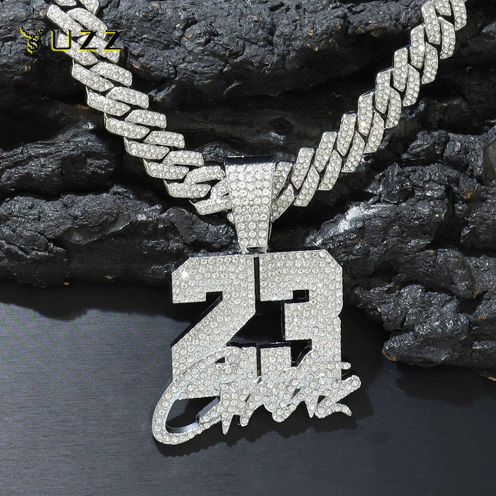 Collar Cadena Cubana "Numero 23" Iced Out