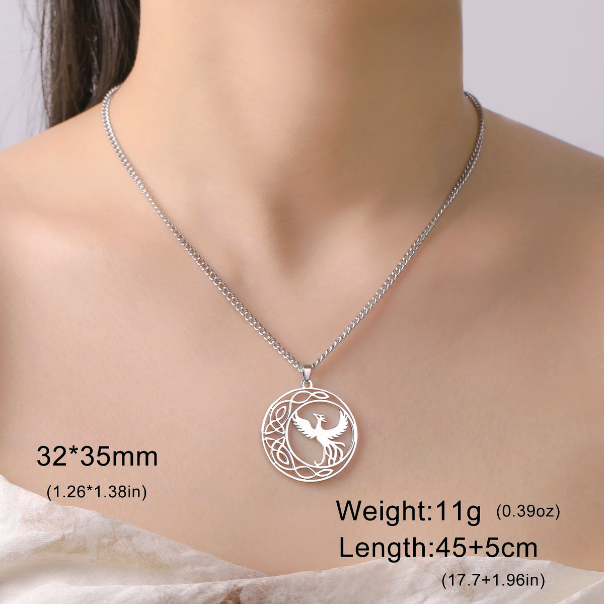 Collar Acero Inoxidable Phoenix Rise (Edición Mítica)