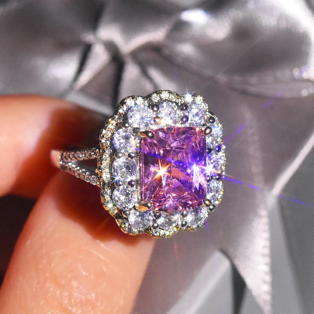 Anillo de Plata de Ley 925 "Royal Orchid" Premium