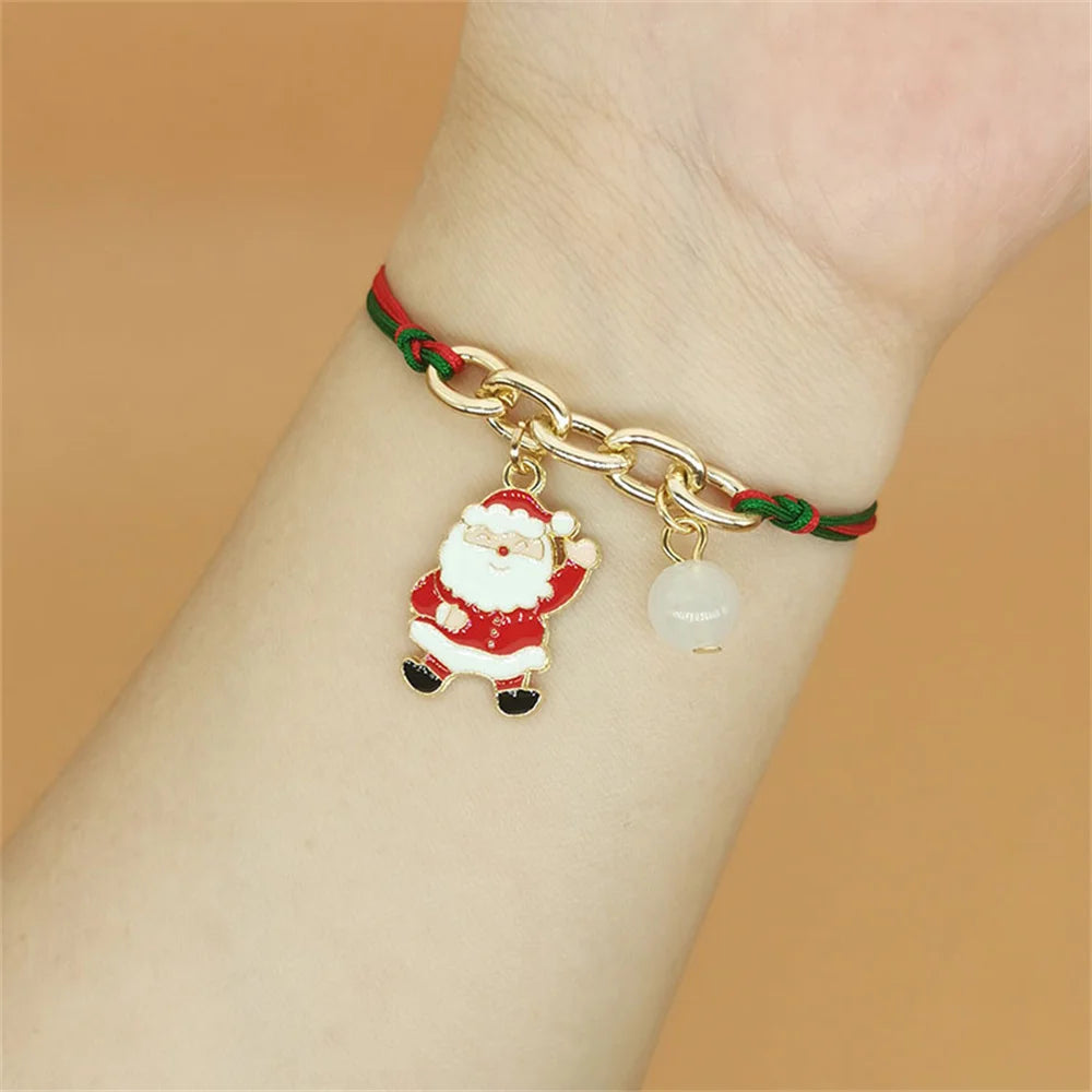 Pulseras De Cuerda Trenzada De Navidad