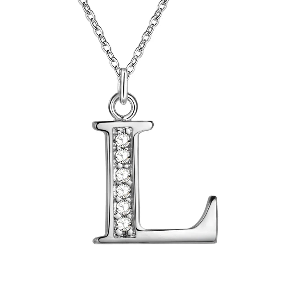 Collar con colgante de circonita de plata de ley 925