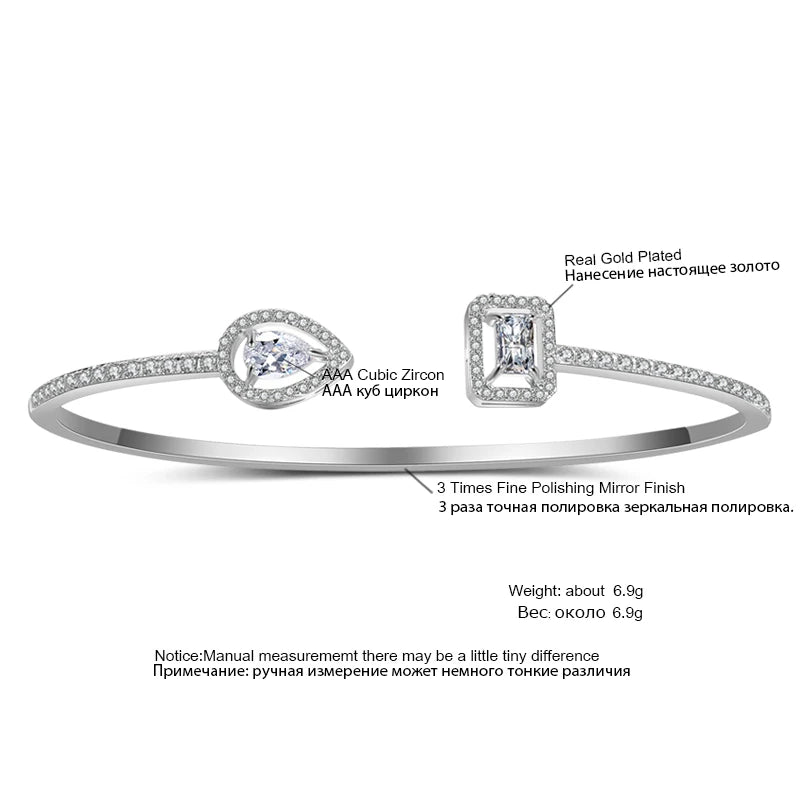 Brazalete Rígido Dual Shape (Bañado en Oro)