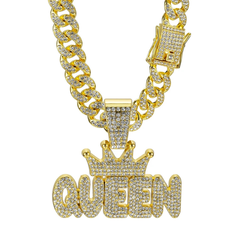 Collar Cadena "Queen" Iced Out de Mindset Crazy
