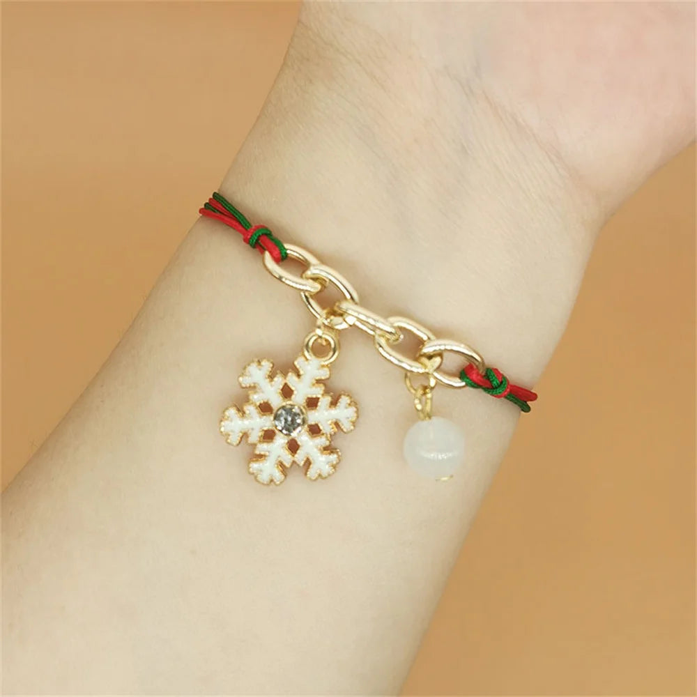 Pulseras De Cuerda Trenzada De Navidad