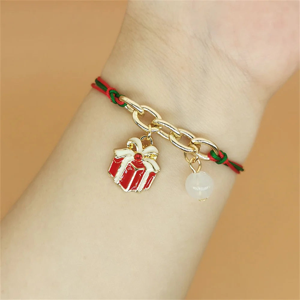 Pulseras De Cuerda Trenzada De Navidad
