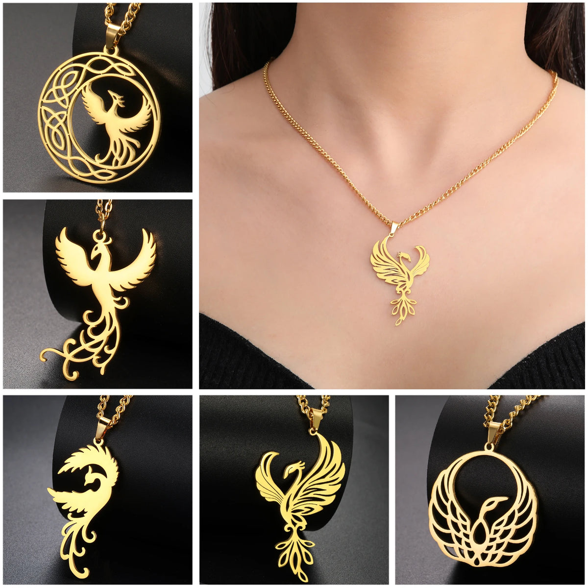 Collar Acero Inoxidable Phoenix Rise (Edición Mítica)