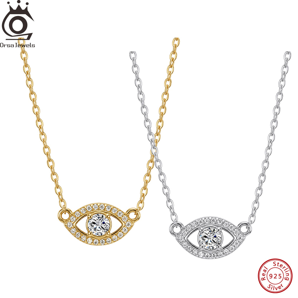 Pulsera o Collar Plata de Ley Moissanita Evil Eye