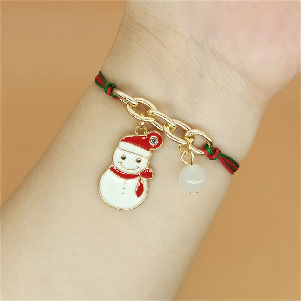 Pulseras De Cuerda Trenzada De Navidad