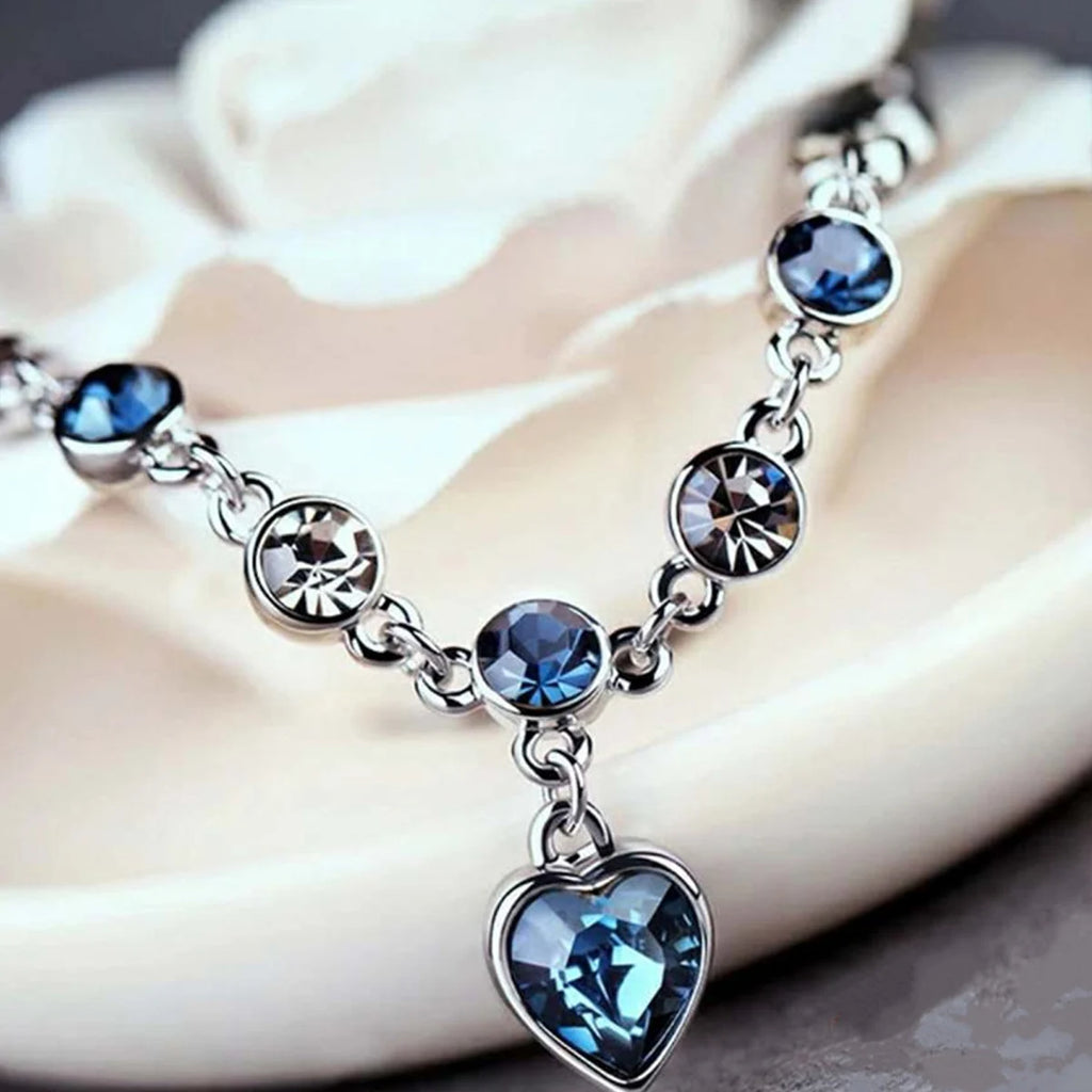 Pulsera de Eslabones "Aura Crystal" Silver