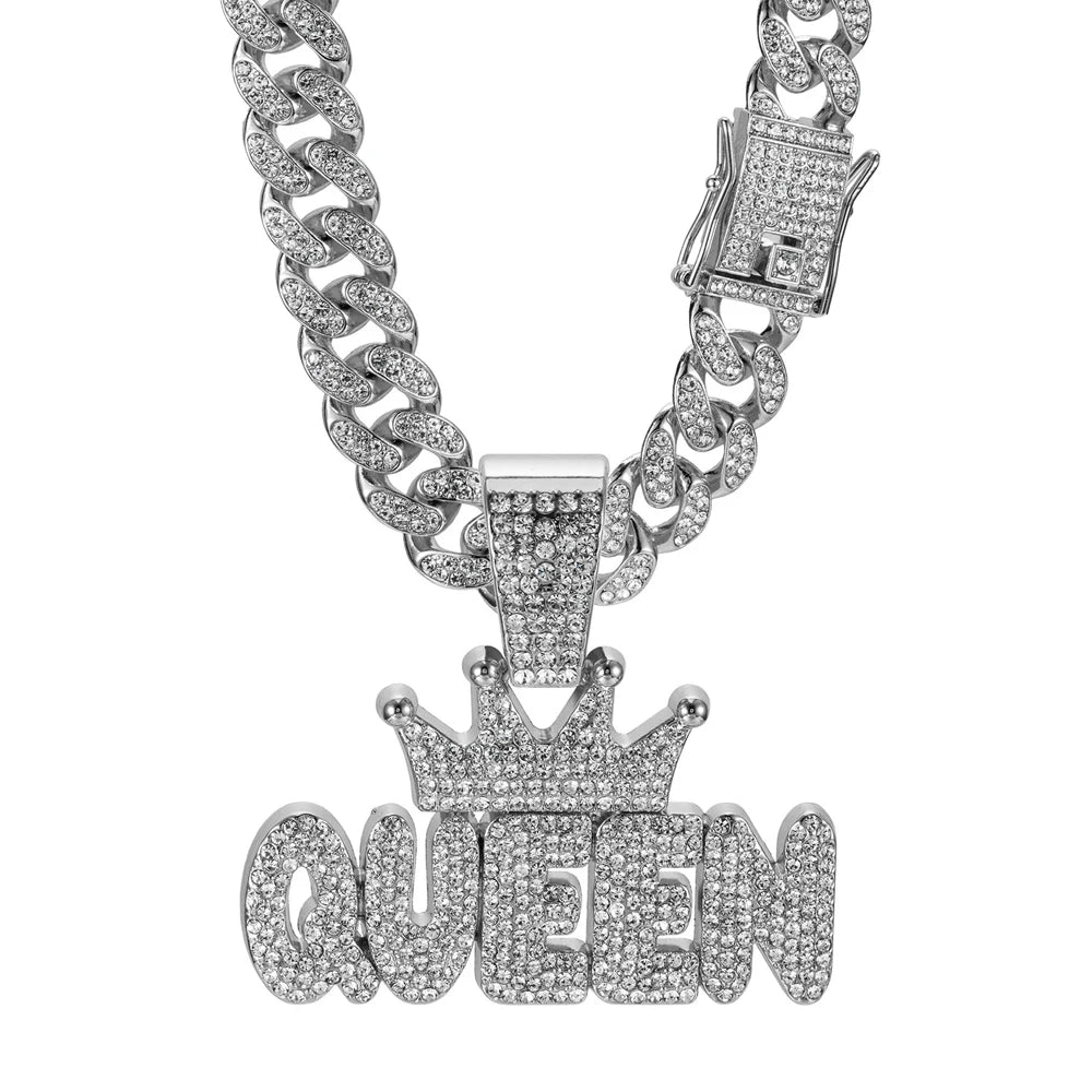Collar Cadena "Queen" Iced Out de Mindset Crazy