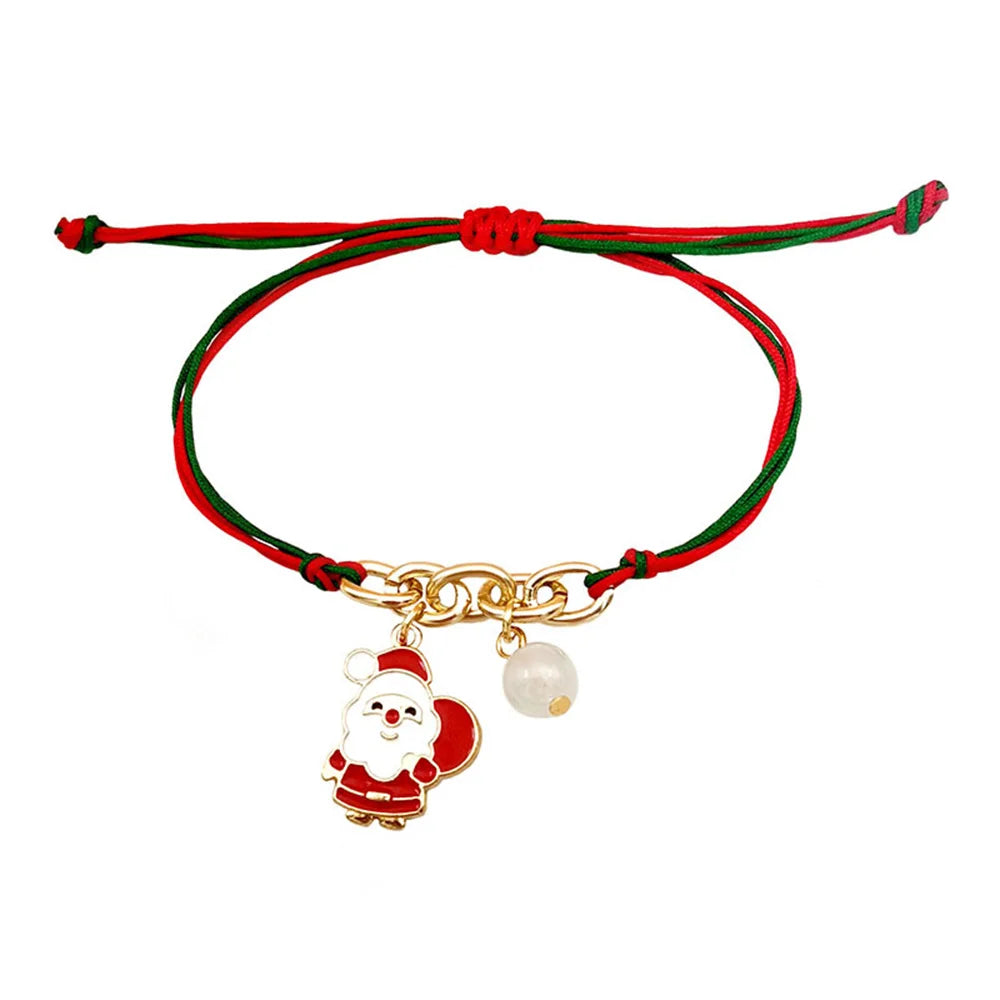 Pulseras De Cuerda Trenzada De Navidad