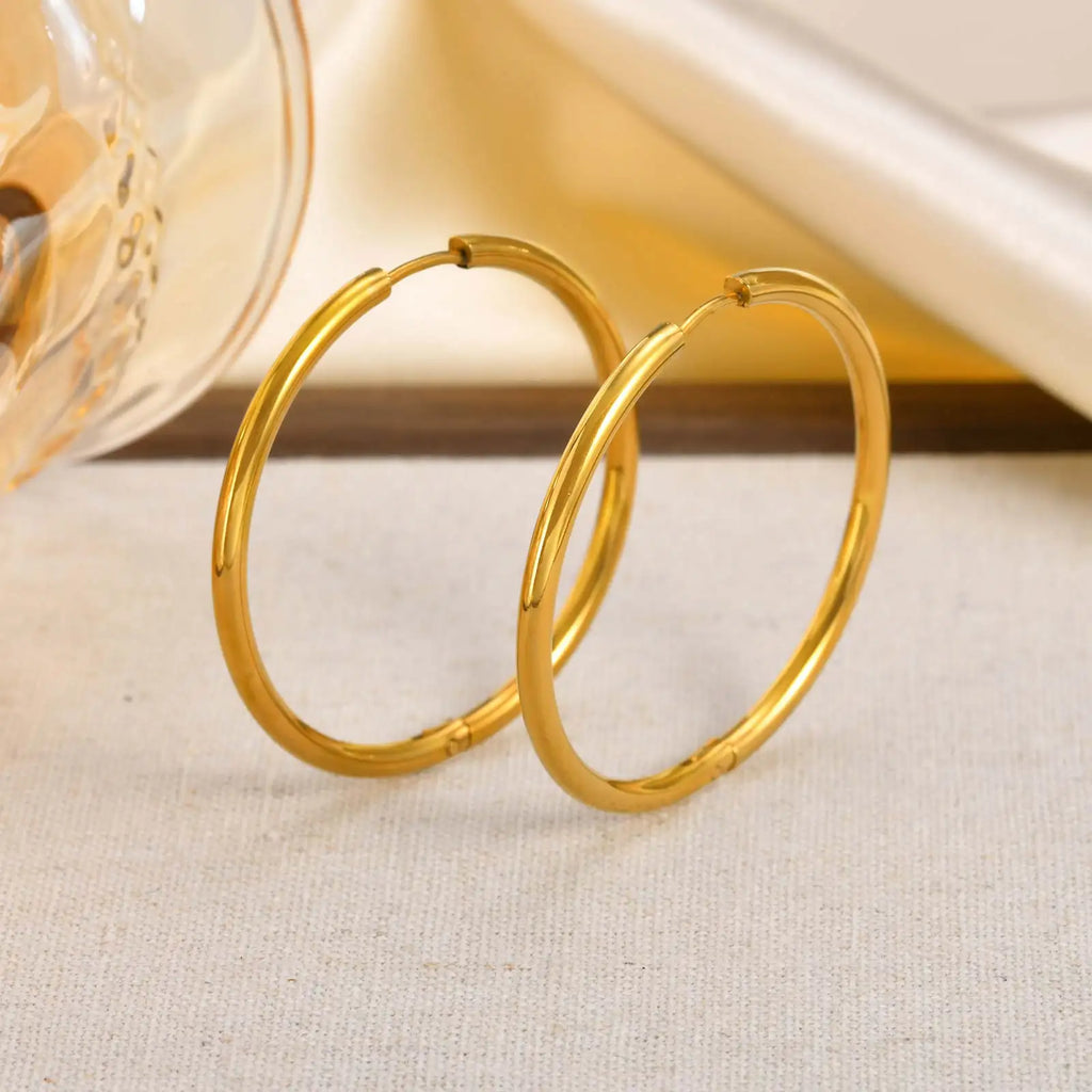 Aros Grandes chapados en Oro