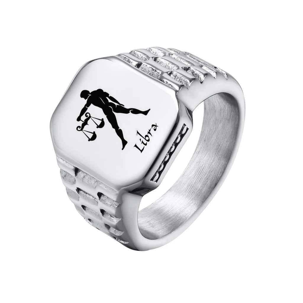 Anillos De Sello Del Zodiaco Personalizados Gratis Para Hombres
