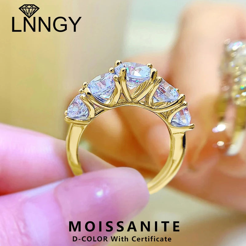 Anillo de Plata de Ley 925 "Moissanite Crown" Premium