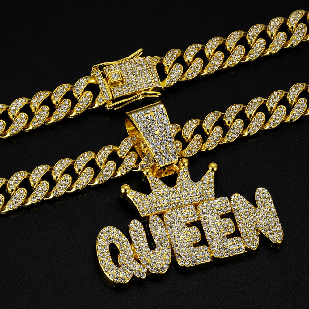 Collar Cadena "Queen" Iced Out de Mindset Crazy