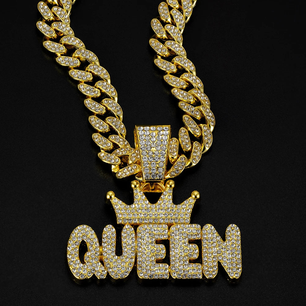 Collar Cadena "Queen" Iced Out de Mindset Crazy