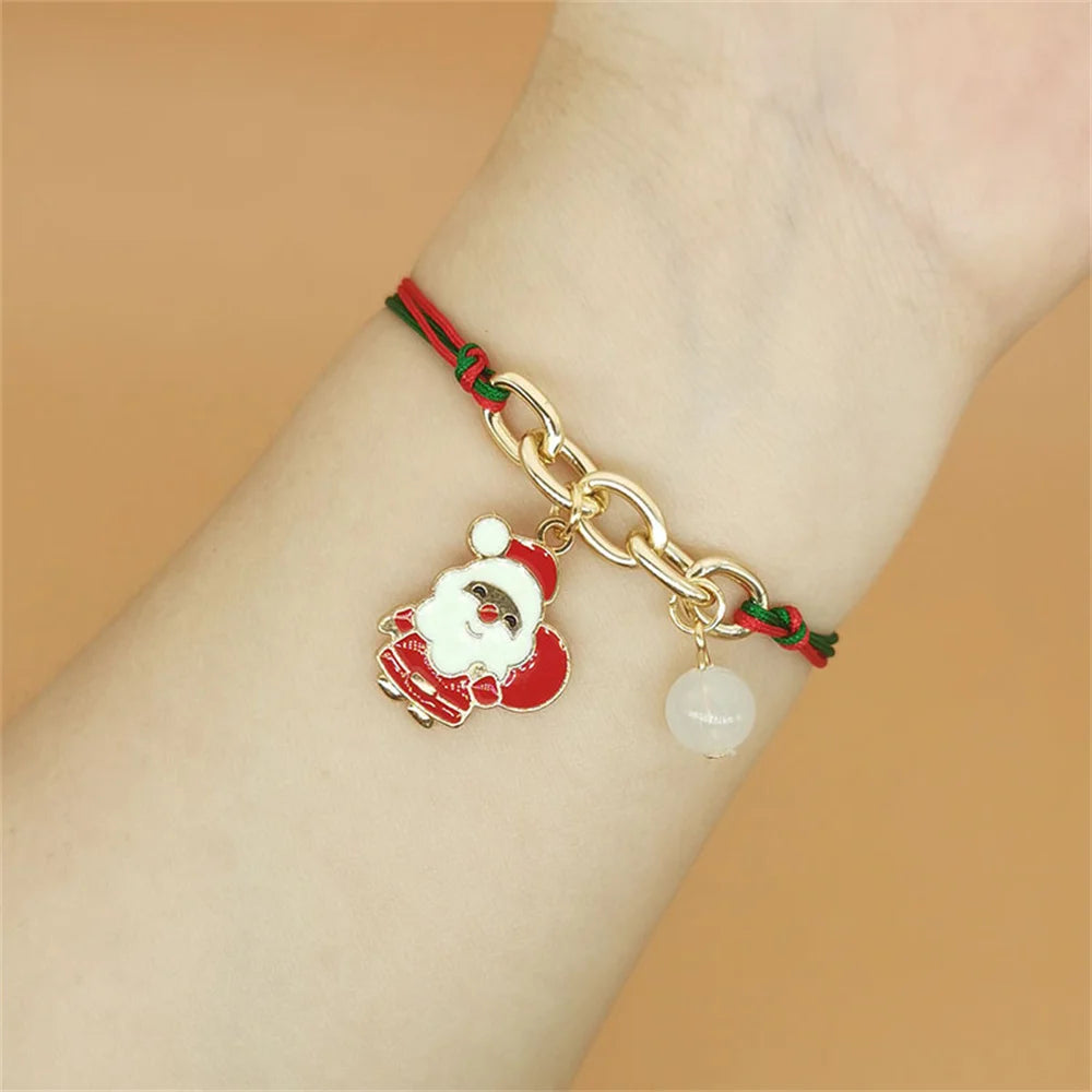 Pulseras De Cuerda Trenzada De Navidad