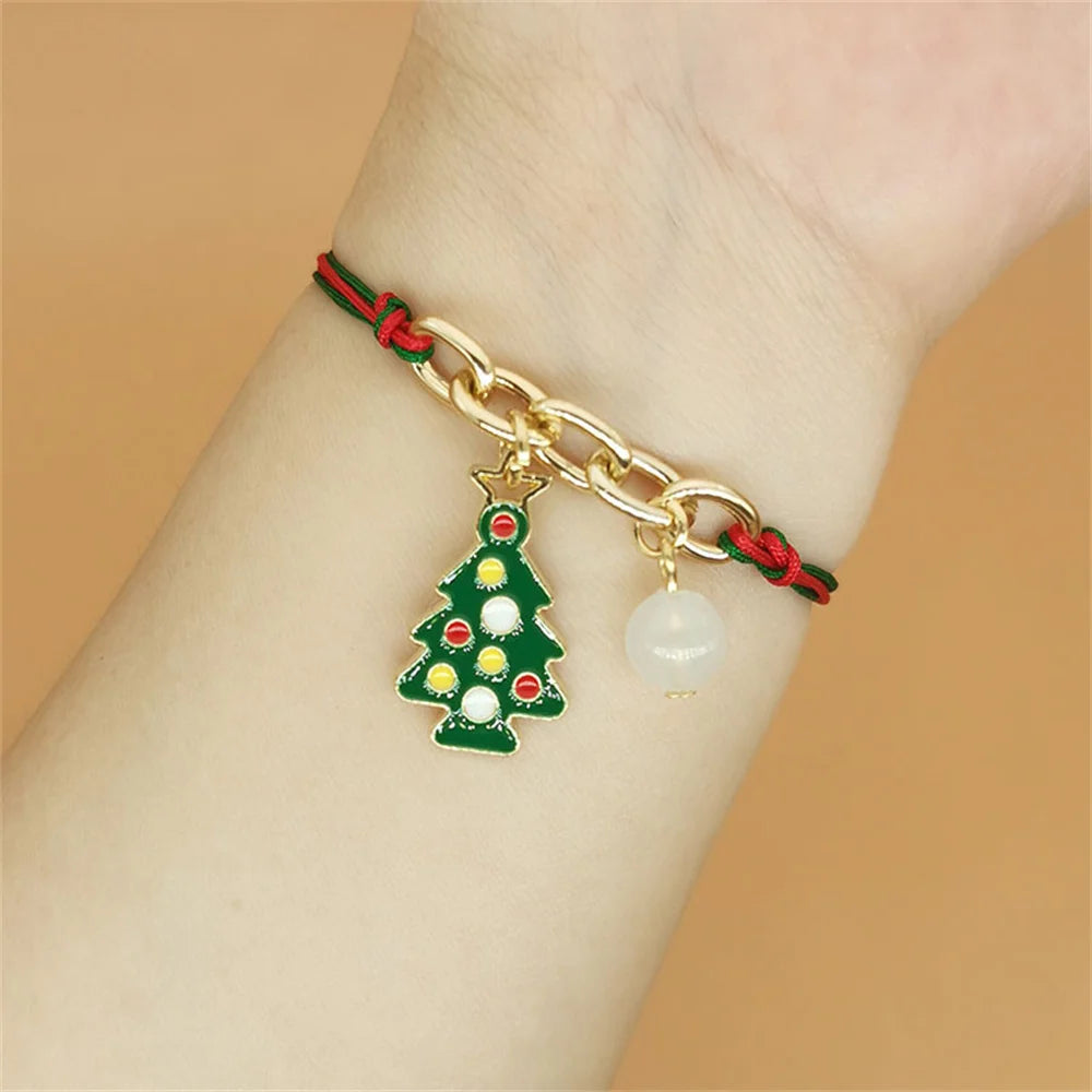 Pulseras De Cuerda Trenzada De Navidad