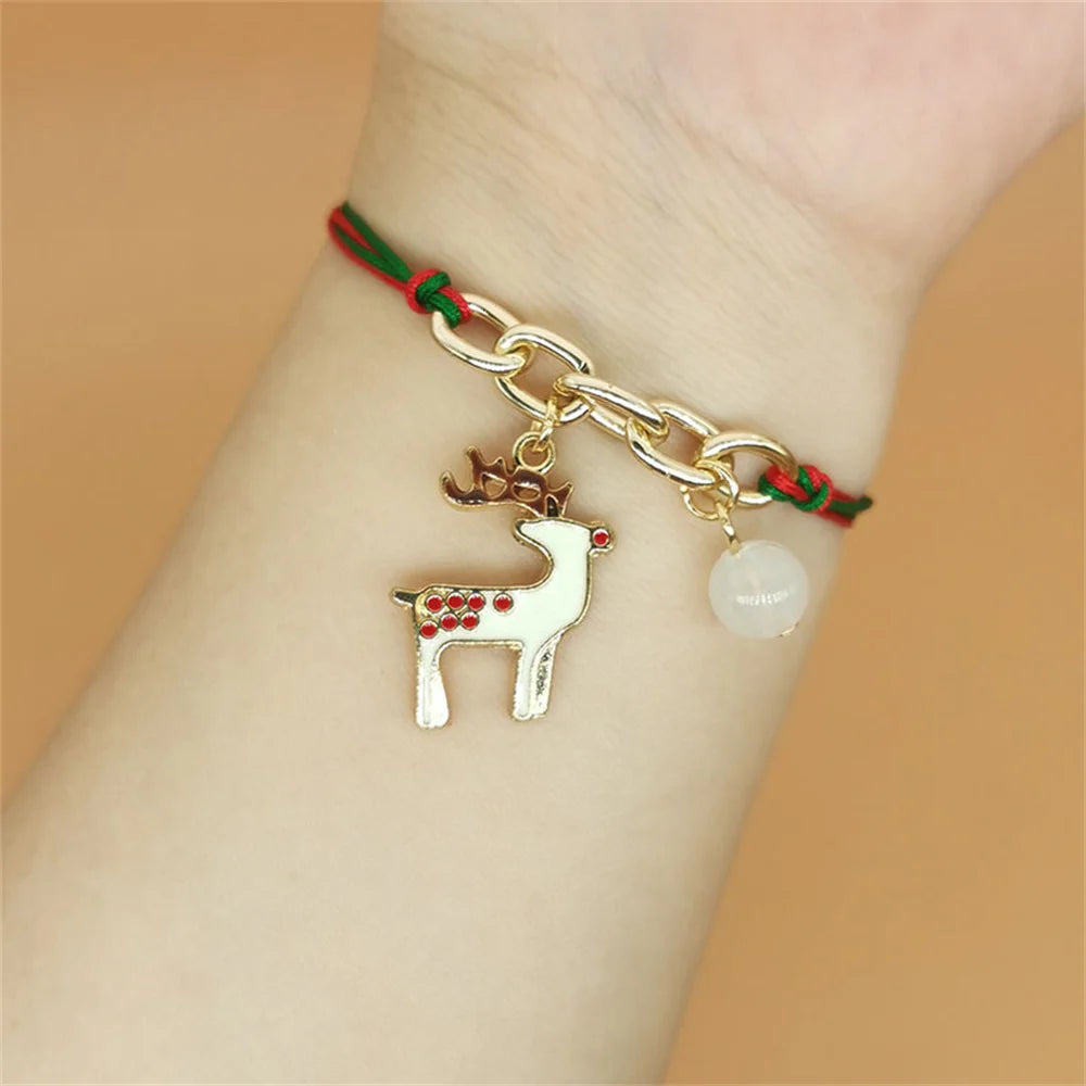 Pulseras De Cuerda Trenzada De Navidad