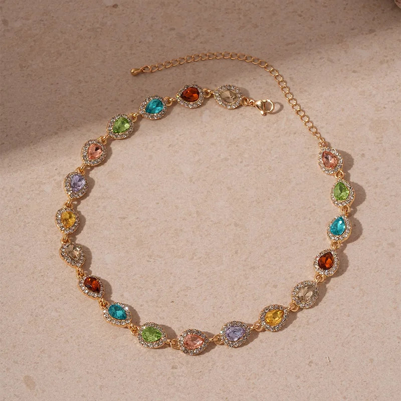 Gargantilla Multicolor "Rainbow Drops" Crystal