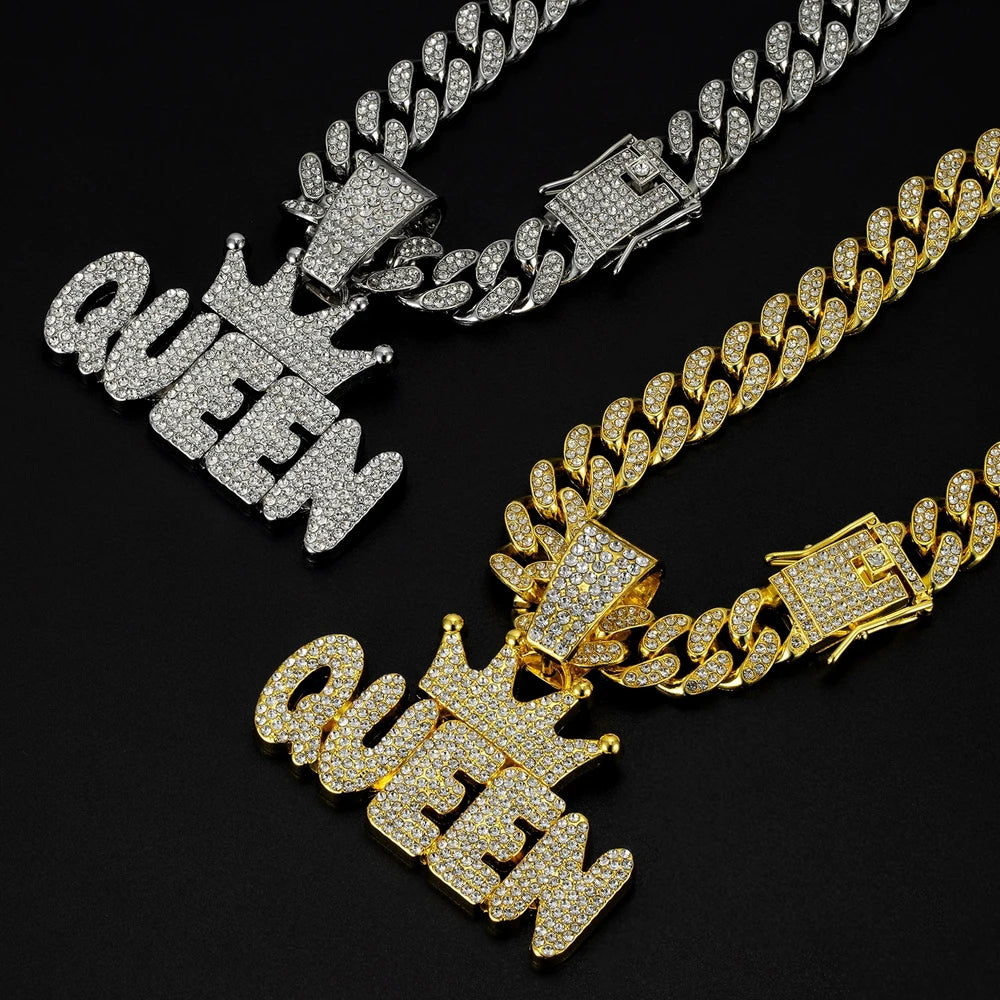 Collar Cadena "Queen" Iced Out de Mindset Crazy