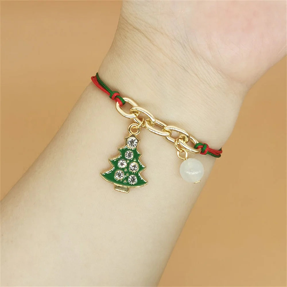 Pulseras De Cuerda Trenzada De Navidad