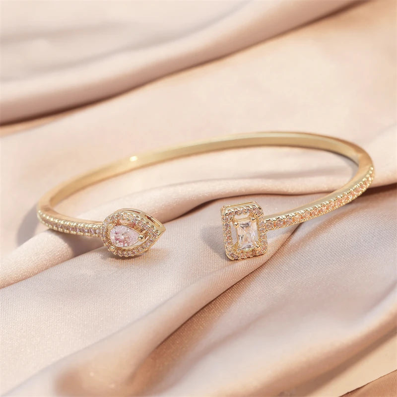 Brazalete Rígido Dual Shape (Bañado en Oro)