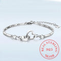 Pulsera Plata de Ley Twin Heart (Edición Brillo)