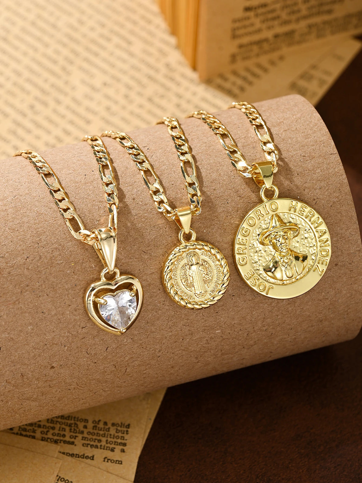 Set de Cadenas Layering Faith & Heart (3 Piezas)