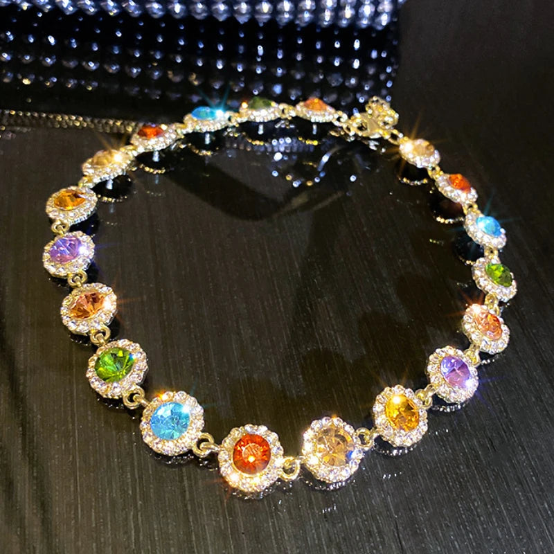 Gargantilla Multicolor "Rainbow Drops" Crystal