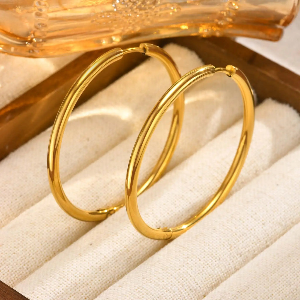 Aros Grandes chapados en Oro