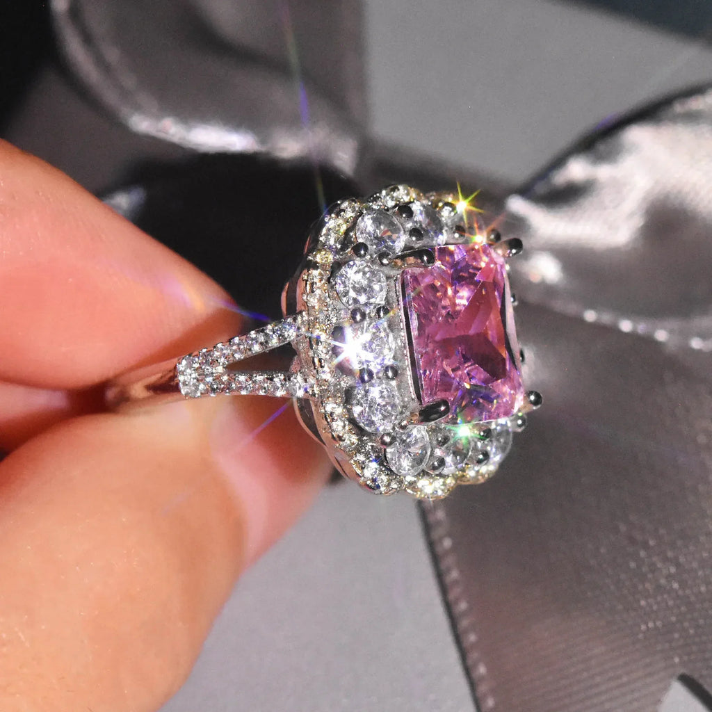 Anillo de Plata de Ley 925 "Royal Orchid" Premium