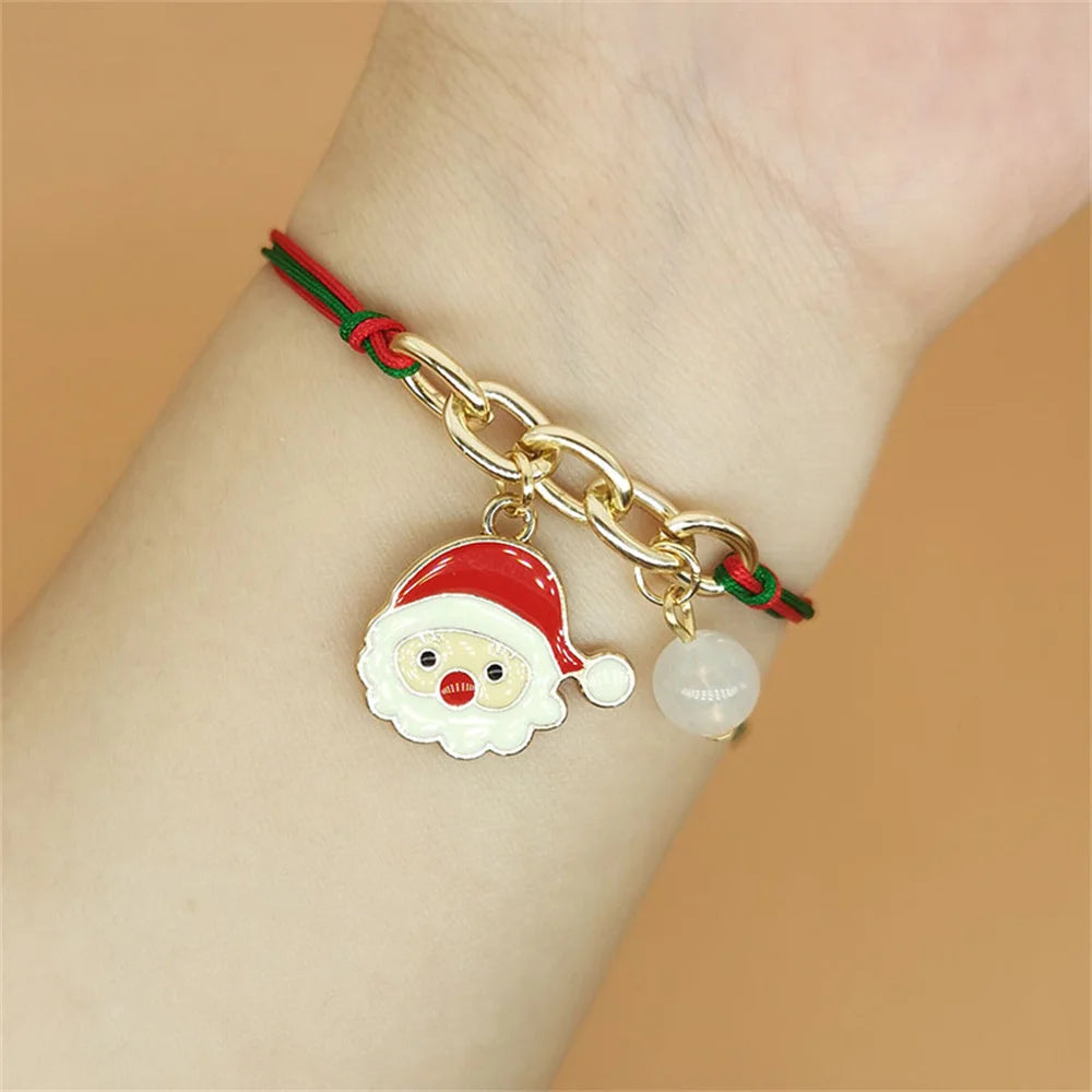 Pulseras De Cuerda Trenzada De Navidad