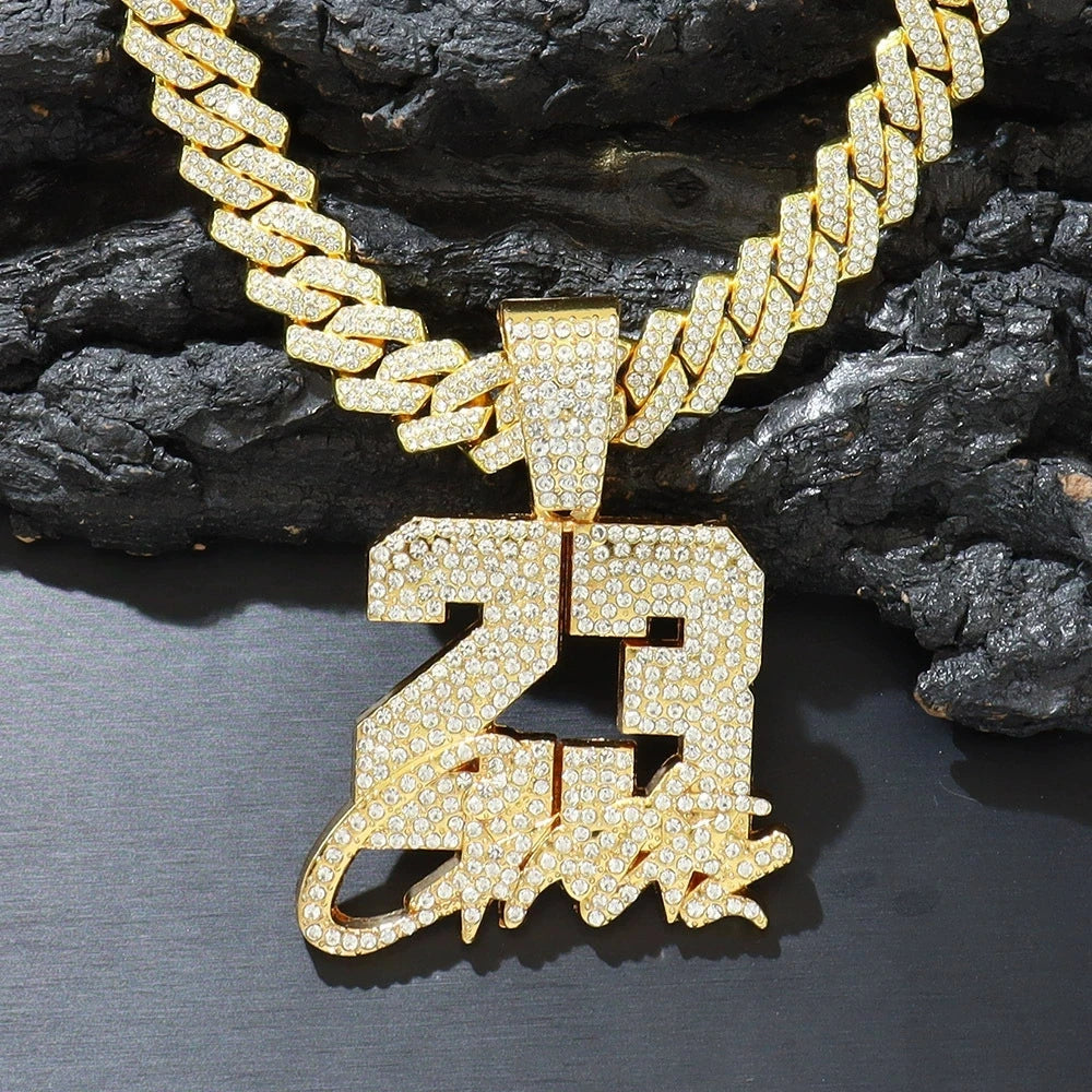 Collar Cadena Cubana "Numero 23" Iced Out