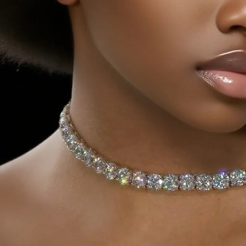 Gargantilla "Tennis Chain" Crystal Iced