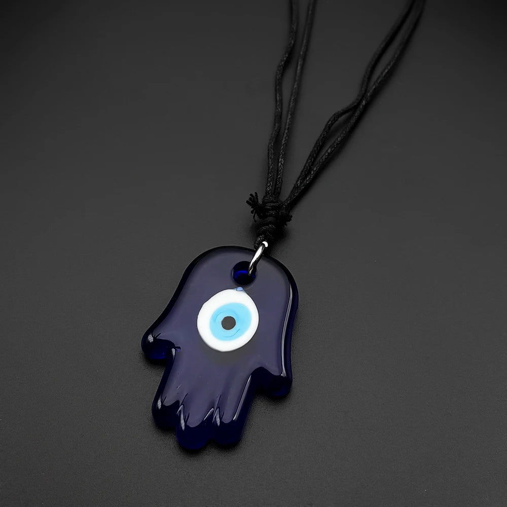 Collar Cordón Ojo Turco & Mano de Fátima (Edición Amuleto)