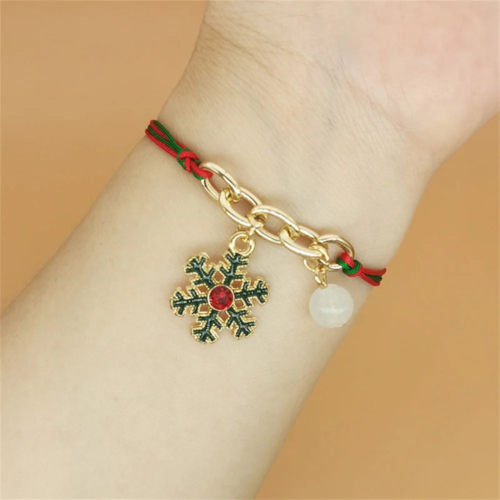 Pulseras De Cuerda Trenzada De Navidad